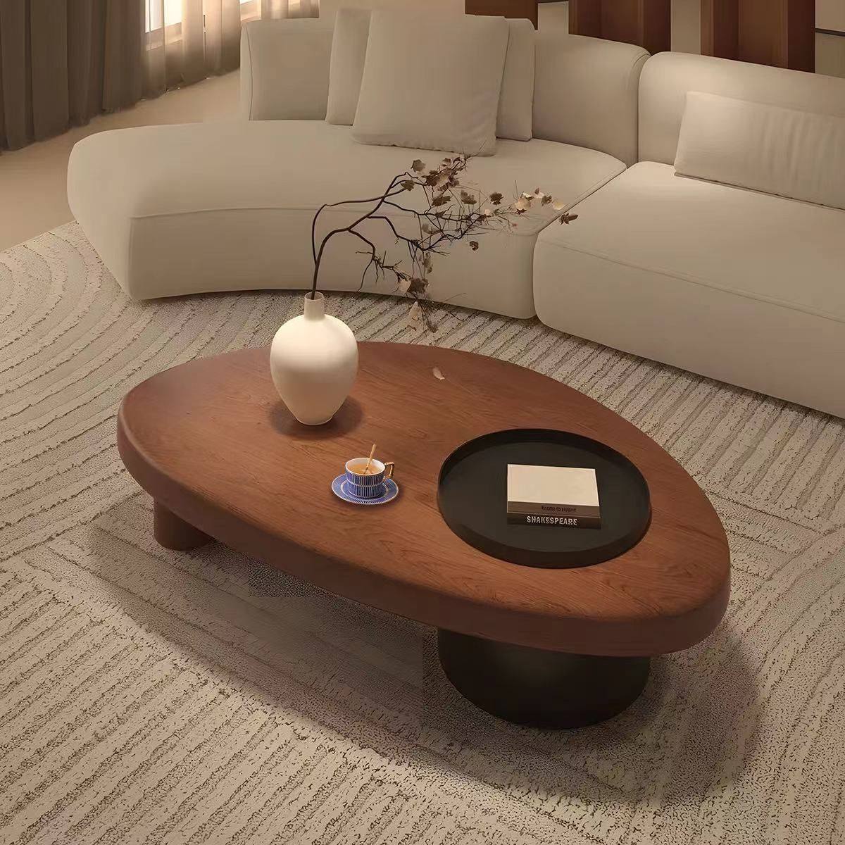 古风实木茶桌茶几客厅家用2025异形新款小户型收纳原木民宿