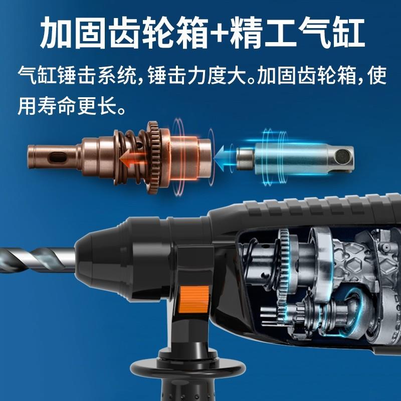 速发工业级大功率k冲击钻电钻电锤钻电镐三用家用混凝土轻型电锤