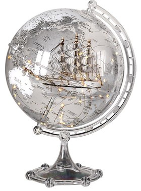 轻奢现代地球仪摆件家居客厅酒柜电视柜装饰品创意帆船办公室摆设