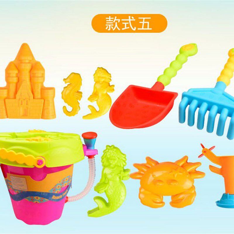 盛阳大号沙滩车沙漏儿童玩具沙滩桶工程车铲子挖土挖沙玩具