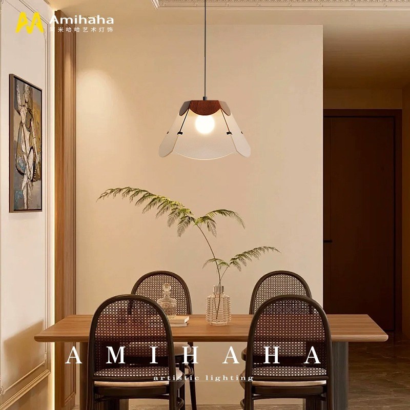 中古风餐厅吊灯2025新款v复古法式高级感升降餐桌吧台岛台民宿灯