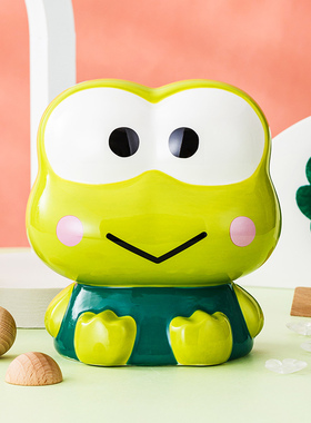 陶瓷存钱罐儿童女孩可爱小号硬币储蓄罐可存可取创意家用卡通摆件