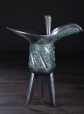 铜之韵 纯铜爵杯龙酒爵杯 摆件 仿古礼品 加官进爵 摆设