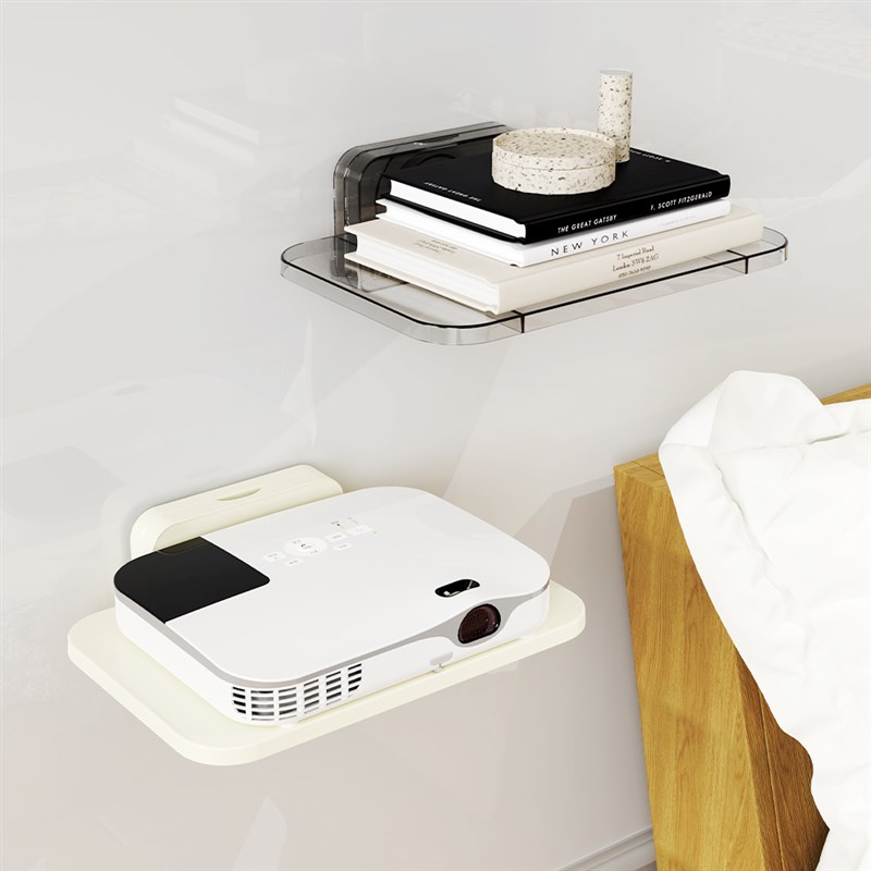 吸盘wifi路由器放置架收纳盒插排光猫机顶盒投影仪支架上墙置物架