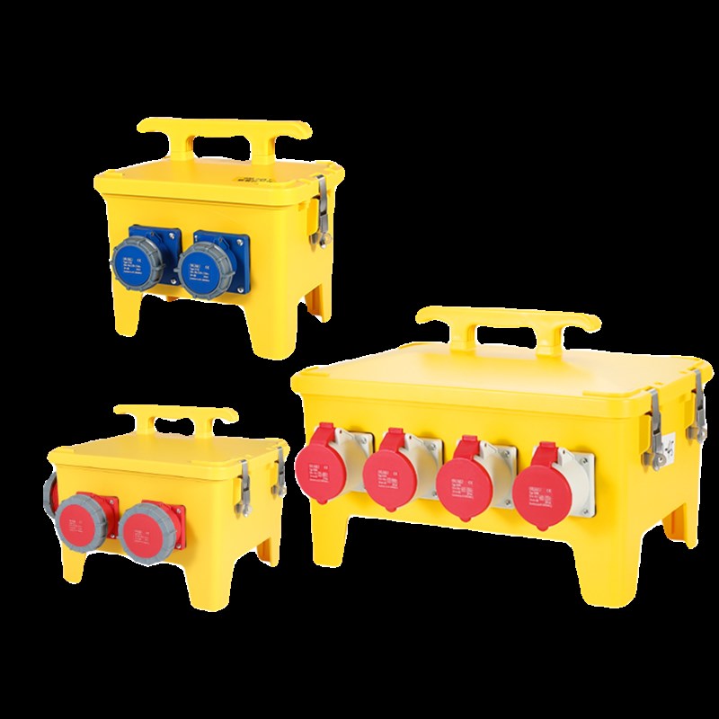 防水工业插座箱便携式3r80V三级电源箱工地临时检修配电箱一机一