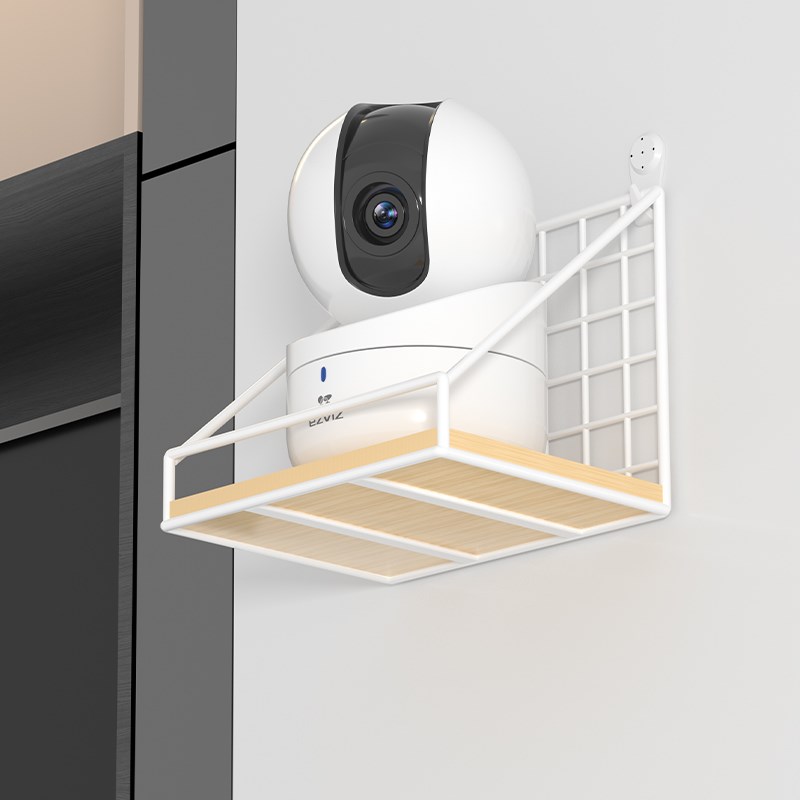 摄像头家用室外墙上室内置物架免打孔监控机架路由器监视器收纳架