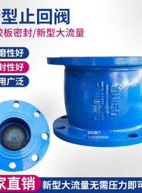 新型橡胶瓣止回阀 立式排污 橡胶板逆止阀DN50 65 80 100 150