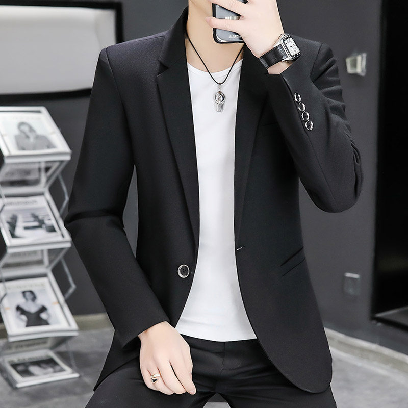 春秋韩版修身商务休闲男士单西服
