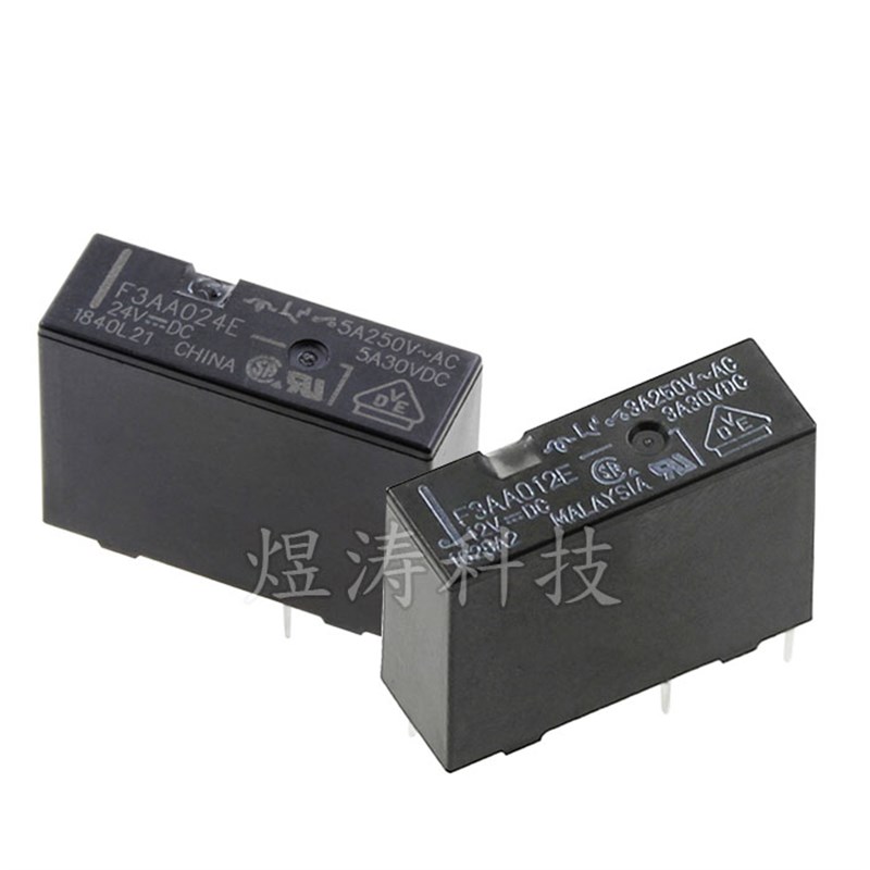 F3AA012E F3AA024E 12V 24VDC 12V 4脚继电器 一组常开 4脚 原装