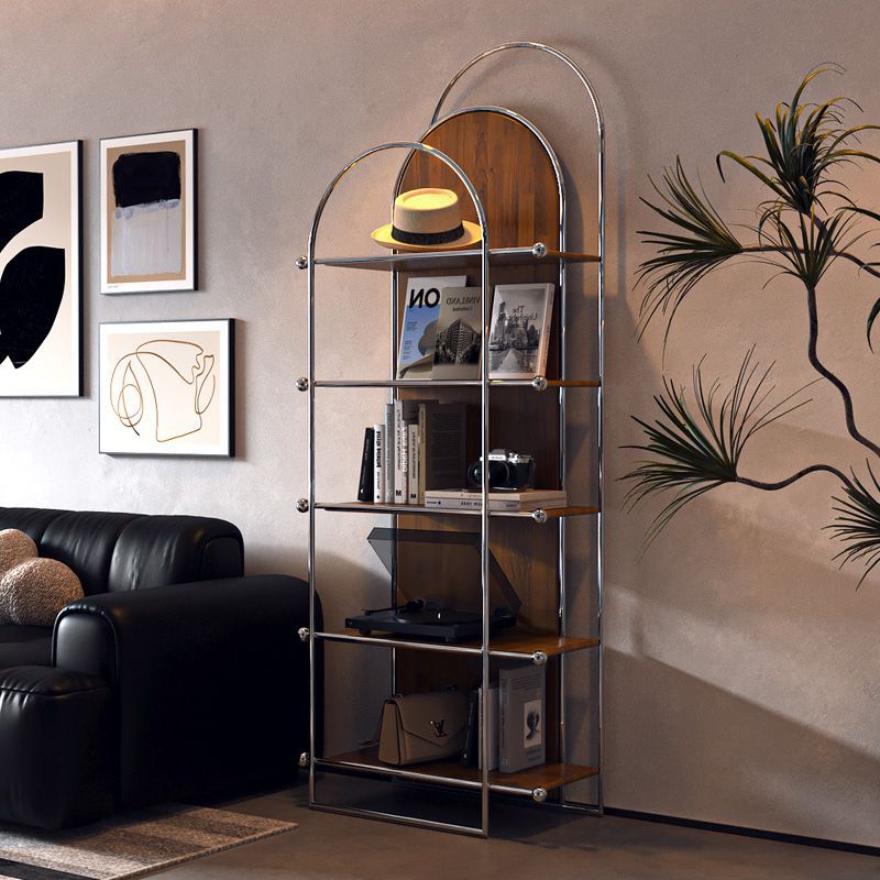 USM复古中古风法式轻奢北欧不锈钢书架黑色装饰架家用收纳置物架