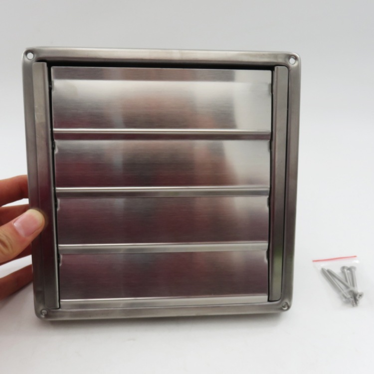 304不锈钢通风口方形平面通风帽外墙通风帽管道通风口活动百叶100