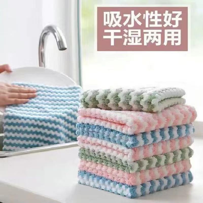 加厚涤纶抹布厨房洗碗布吸水不沾油去水渍清洁百洁布家用