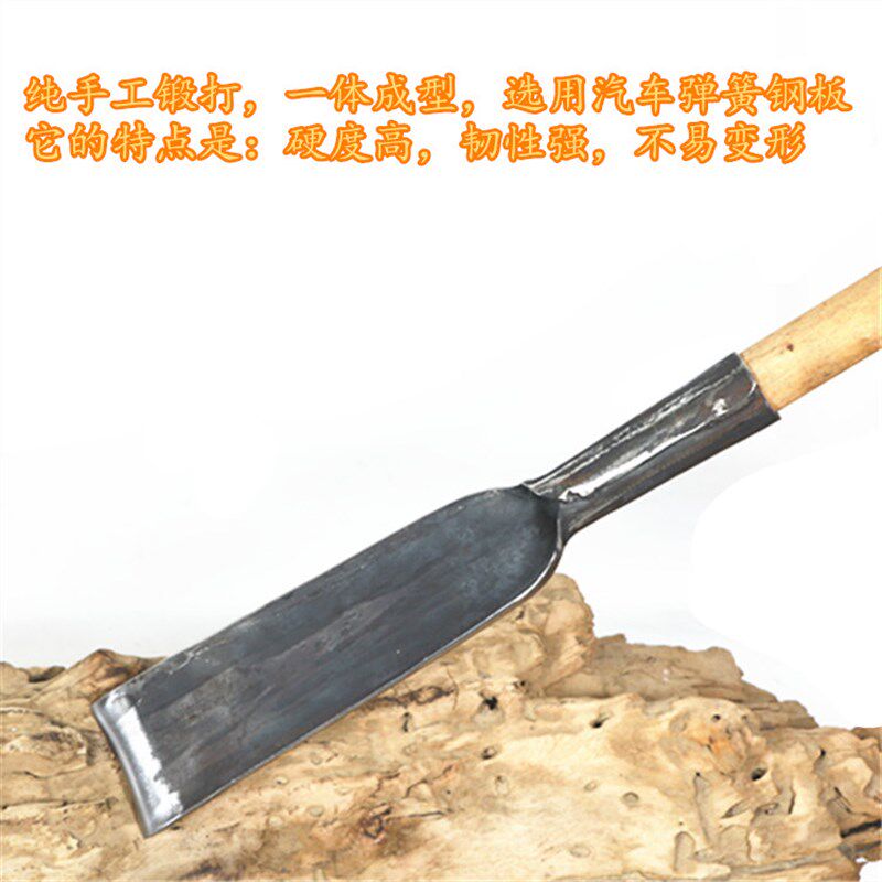 锻打弹簧钢园林树铲木柄挖t洞铲移植锹挖坑铁锹挖锄起苗器花锹包