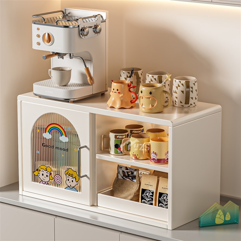 杯子收纳置物架台面轻奢桌面双层放E水杯茶杯防尘架子托盘沥水杯