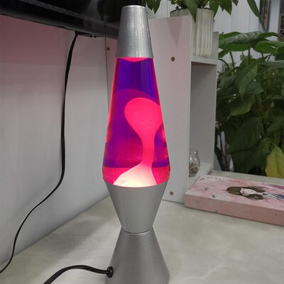 紫水红蜡熔岩灯Lavalamp创意有趣家I居装饰台灯小夜灯观赏氛围灯