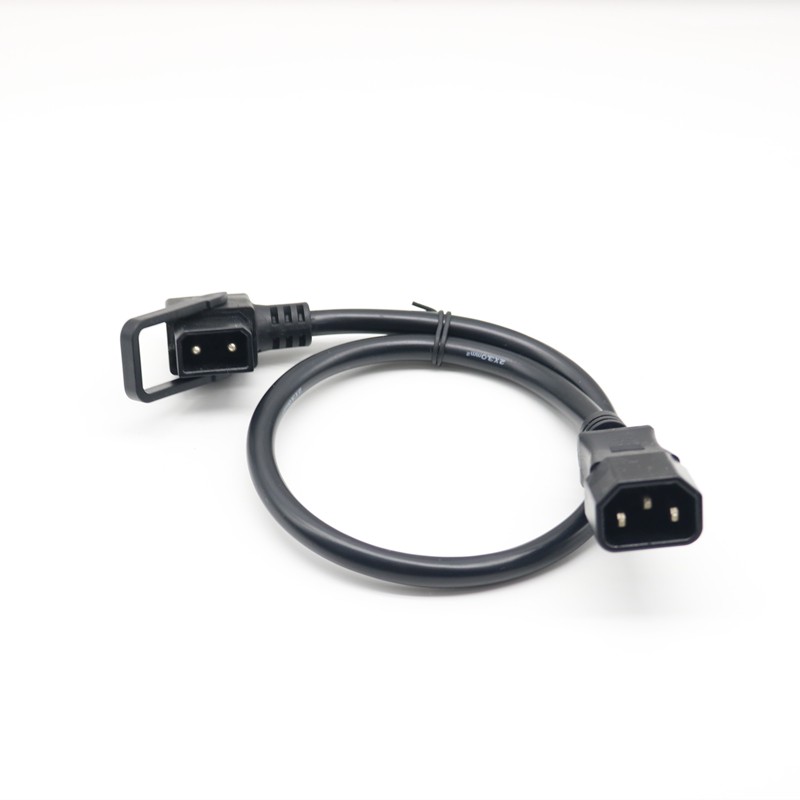 绿源锂电新国标电动车充电桩插头转换接头圆针充电口 输出放电线