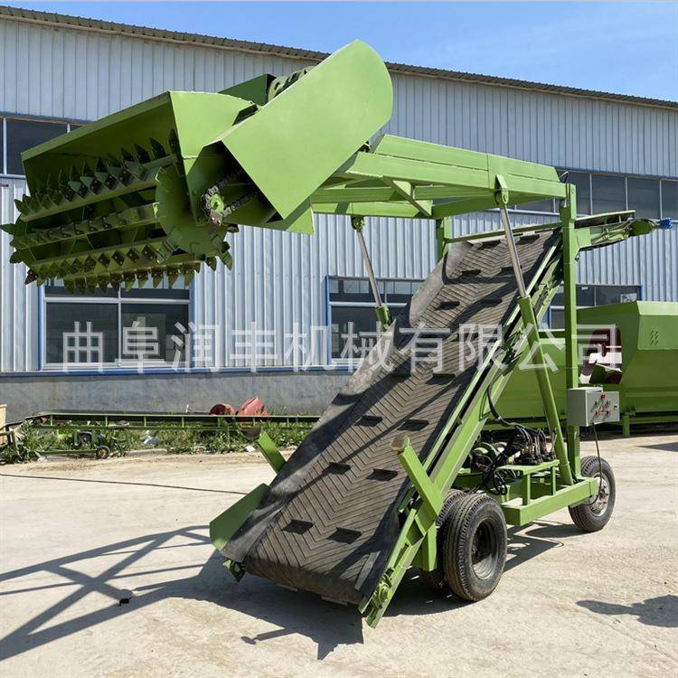 家用小型4米青储取料机养殖牧场电动扒草机草料装取牛羊铲草车