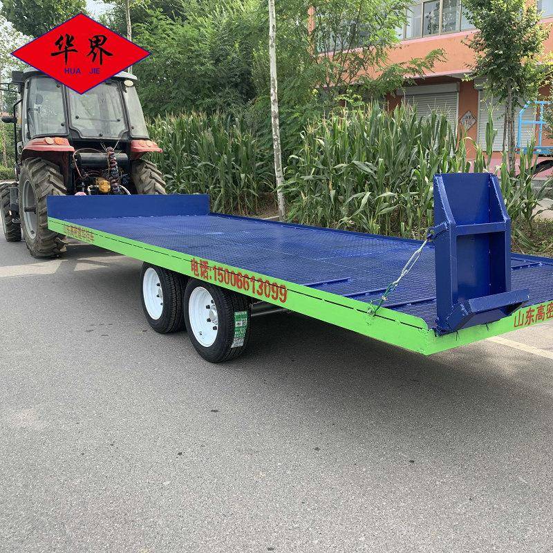 重型四轮平板运输车仓库车间物料周转拖车码头港口物资平板牵引车
