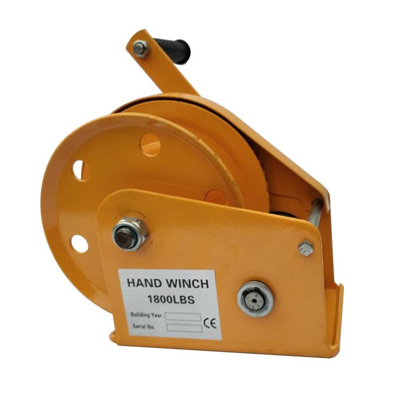 双向自锁手摇绞盘手柄固定式碳钢绞车自带刹车钢丝绳电动手摇