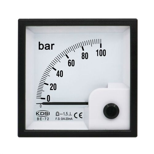 KDSI指针式压力表BE-72 DC4-20mA 100bar 毫安电流表 电柜用表