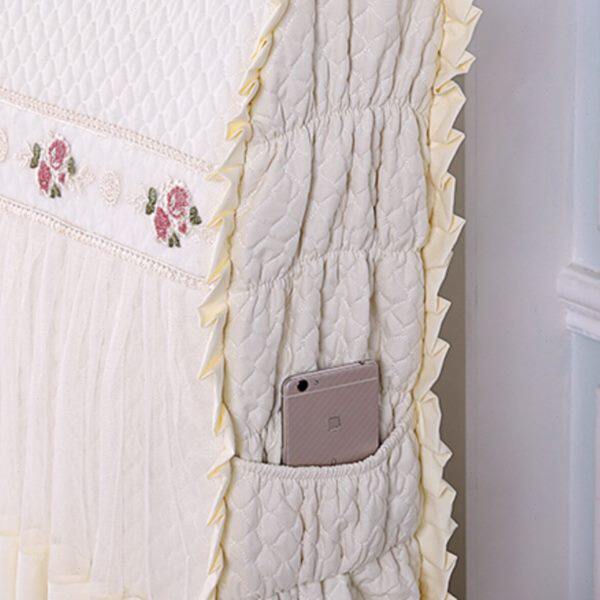 高档床头罩新款高档床头套保护套公主风布艺床头布防尘布防尘罩套