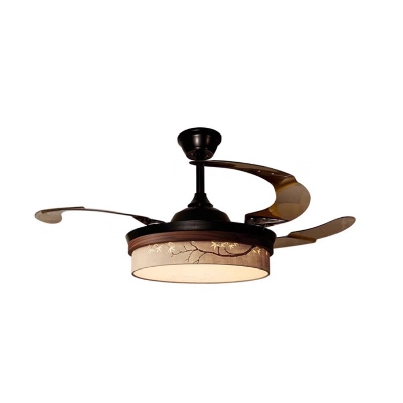 宋代美学饭厅风扇吊灯中式圆形客厅卧室饭店包厢禅意茶室气氛灯具