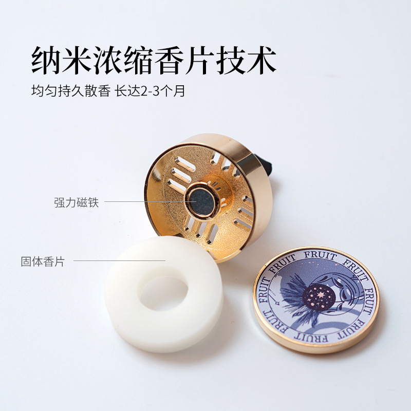 车载香薰出风口香水汽车香氛礼盒持久清新淡香装饰两片装