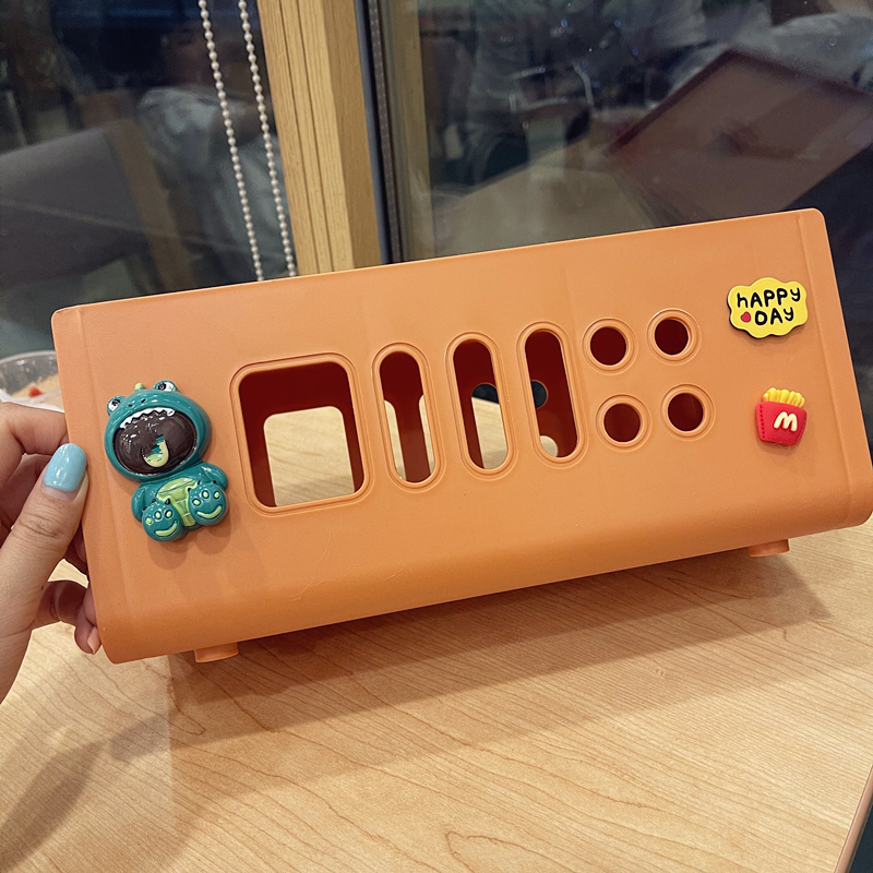 超大号电线收纳盒数据线电源线插座卡通收线盒充电器插排集线器盒