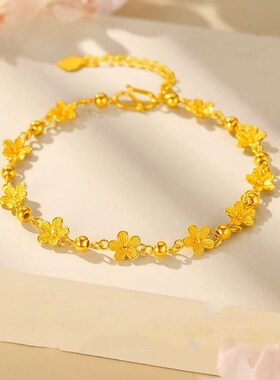 S999足银星辰花海手链女轻奢z高级感转运珠手链送闺蜜女友生日礼