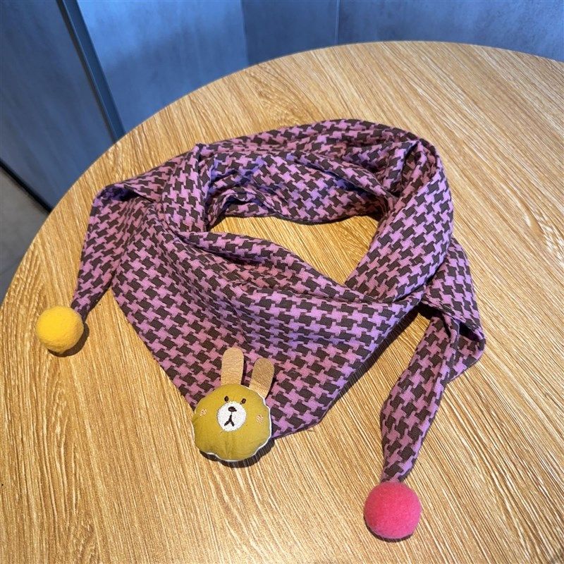 2023新款e儿童保暖围巾婴儿三角巾宝宝秋冬季脖套女童防风男童围