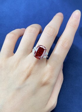 珠宝2023新款925银高碳钻戒指1F1*15帕德玛豪华欧美风直播爆款