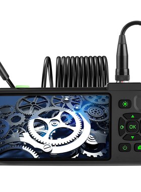 新款跨境4.5寸IPS屏高清8mm内窥镜汽车管道便携式工业内窥镜