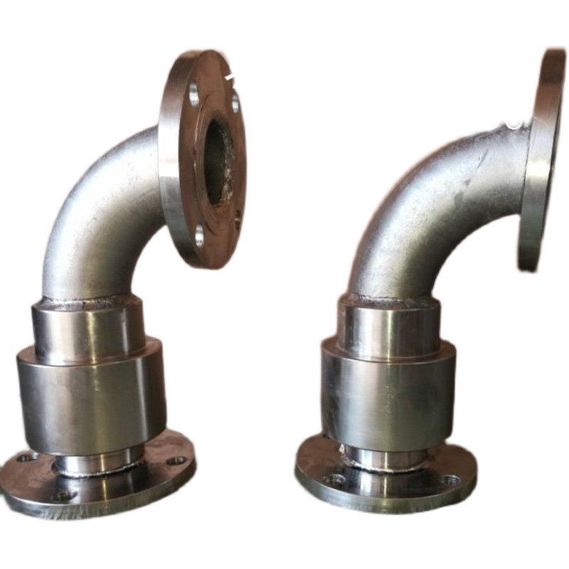 高压双法兰连接90度不锈钢万向旋转接头万向节水油U型回转接头304