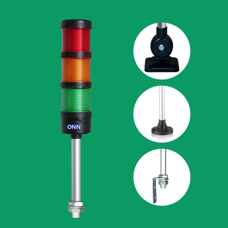 欧恩M4LED三色灯 多层v指示灯可折杆盘式机床灯具警示灯带蜂鸣器