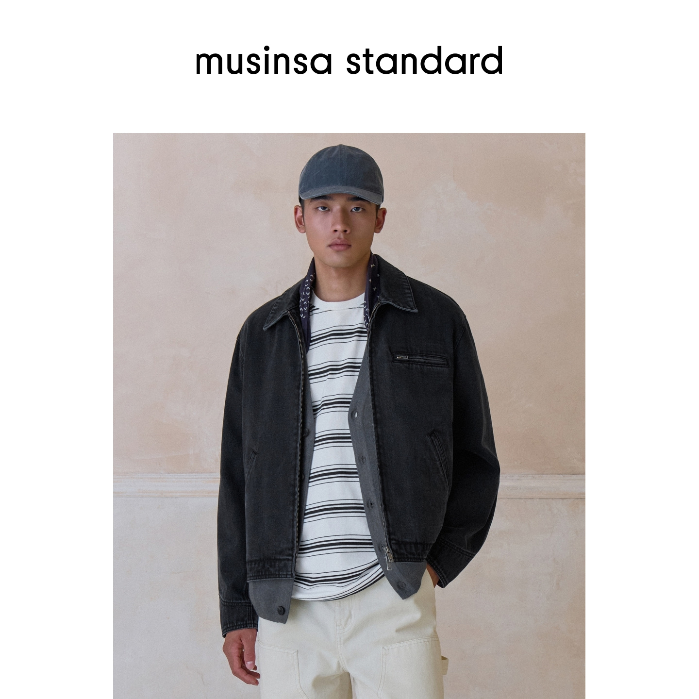 男士秋季简约复古百搭牛仔夹克