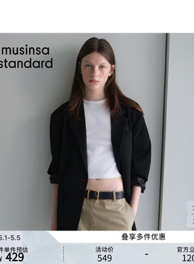 韩国春季女士通勤时尚宽松落肩款廓形西装外套MUSINSA STANDARD