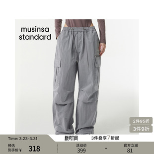 musinsa 韩国春季 长裤 裤 standard 女士未来感多口袋宽腿休闲工装