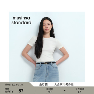 新品 T恤musinsa 女士日常通勤时尚 短袖 standard 修身 韩国26春季