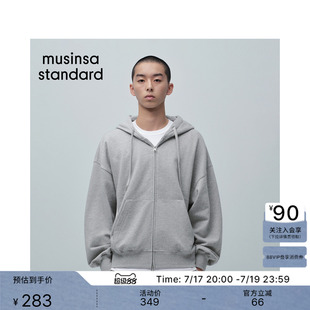 韩国26春夏新品男士时尚简约双拉链连帽外套卫衣MUSINSA STANDARD