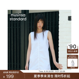 韩国26春季女士圆领宽松简约款无袖连衣裙MUSINSA STANDARD