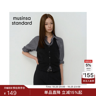 韩国26秋冬新品女士挂脖针织百搭背心MUSINSA  STANDARD