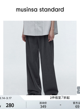 韩国春季男士大码弹力百搭设计休闲裤西装裤musinsa standard