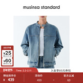 韩国春季 standard 硬挺有型潮酷牛仔赛车夹克musinsa 男士 大码
