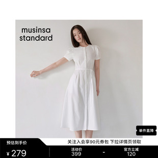 韩国26夏季新品潮流时尚休闲女士短袖棉质连衣裙MUSINSA STANDARD