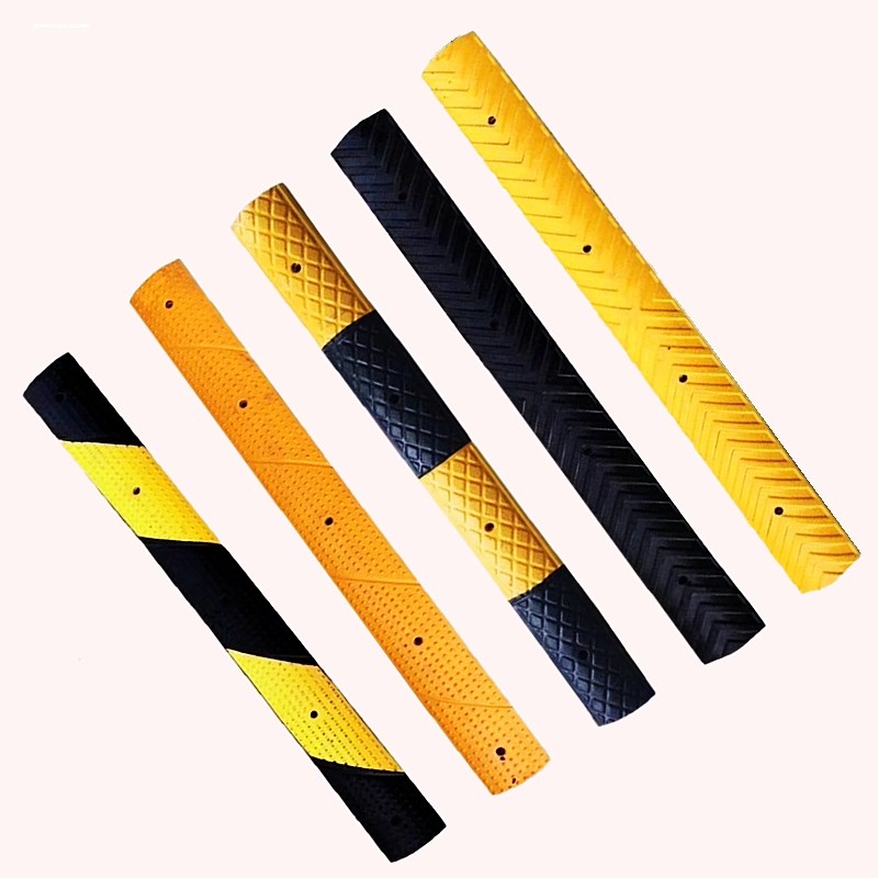 吉林橡胶微型家用道路缓冲带减速垄E地面分道标线行人斜坡防滑条