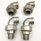 304不锈钢弯头活接头3分螺纹双内丝活节内外丝由任2分4分1寸DN15