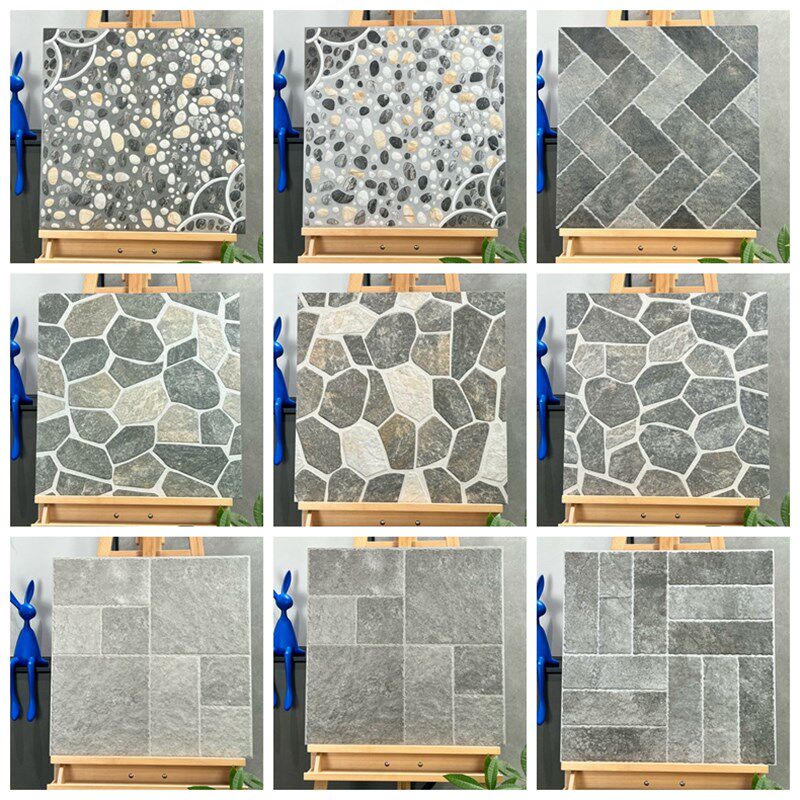 中式广场庭d院阳台加厚瓷砖600x600莱姆地铺石12mm磨具面仿古地砖