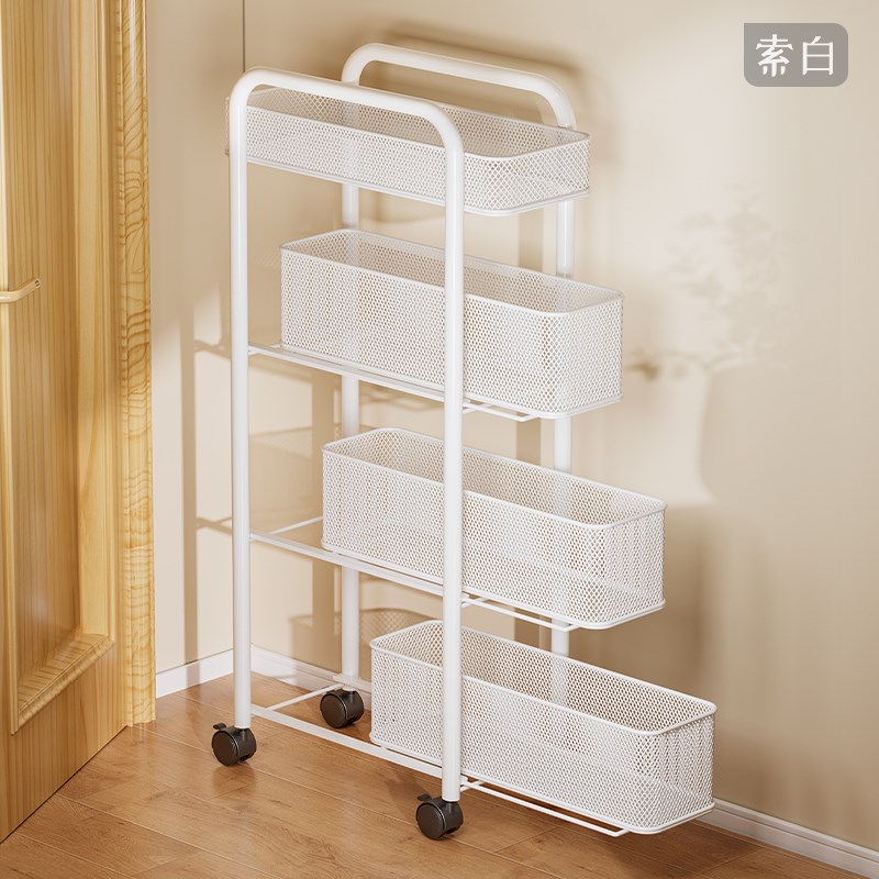 门后夹缝置物架窄缝收纳柜缝隙极A窄架子超窄厨房超薄化妆室收纳