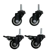 货架专用仓库储物架滑轮带脚刹万向轮四只可移动落地置物架轮子