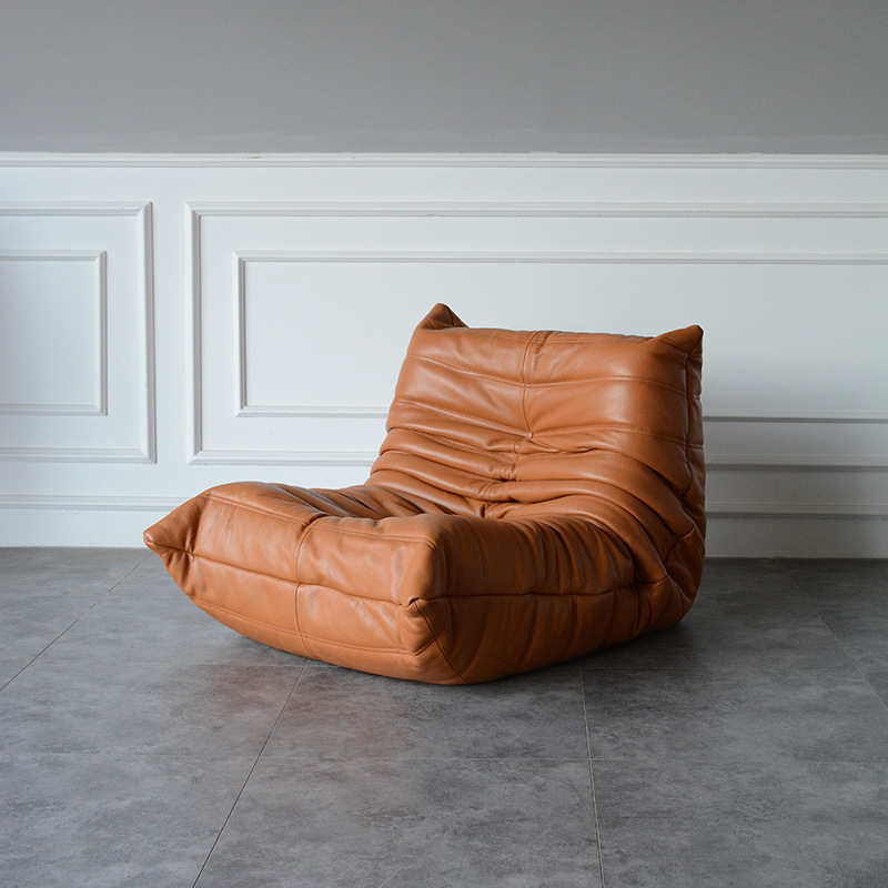 设计师毛毛虫单人沙发客厅卧室懒人沙发布艺皮艺休闲单人沙发椅子